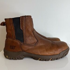 Caterpillar CAT Abbey Steel Toe Leather Work Boots Womens Size 9 Slip Resistant